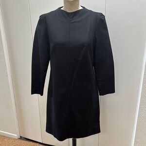 GAP Black Sheath Dress 3/4 Sleeve High Crew Neck